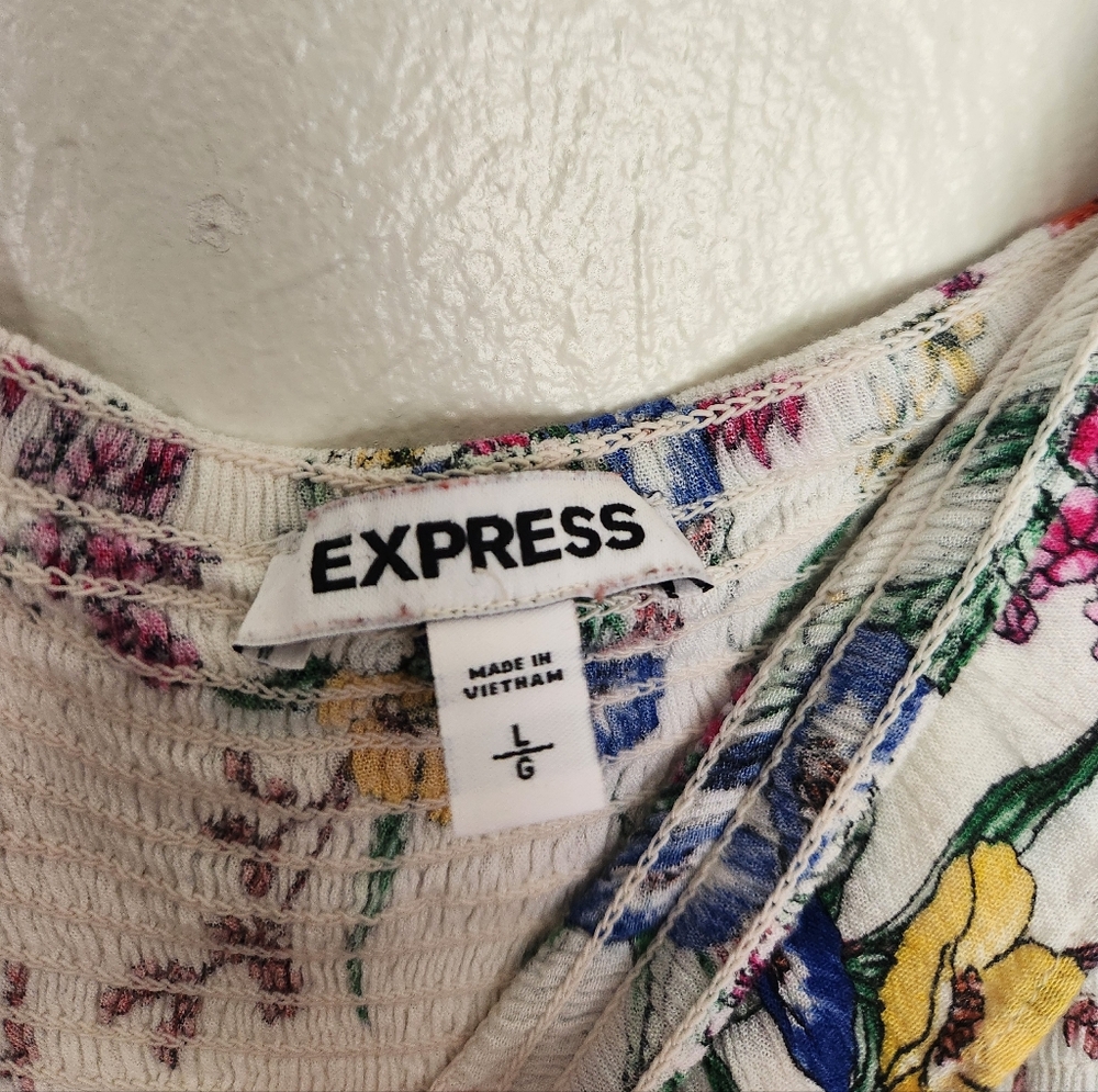 Express Floral Dress L - Picture 3 of 4